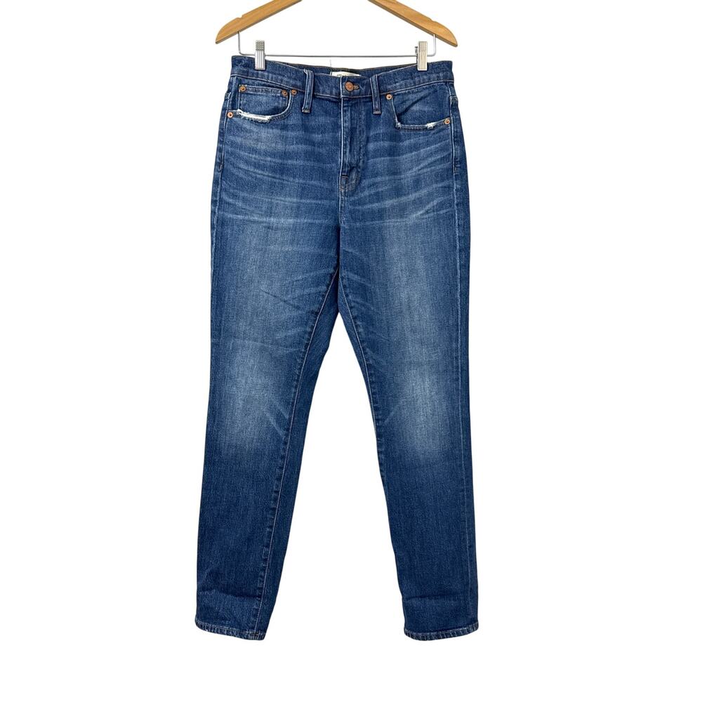 Madewell Jeans Womens 28 x 30 The High Rise Slim Boyjean Blue Stretch Denim